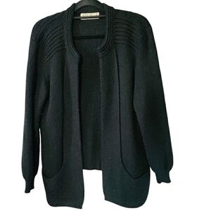 VTG Peruvian Link Alpaca Wool Cardigan Sweater With Pockets